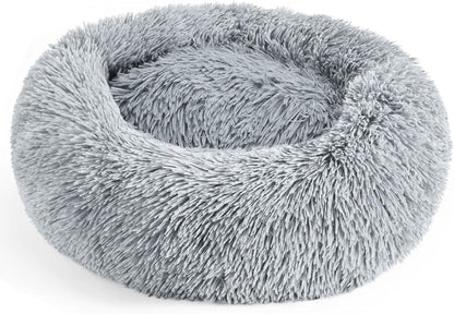 Calming Donut Dog Bed for Small Dogs & Cats Washable