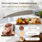 Book Cutting Board Set with Wooden Stand-Wooden Kitchen Cutting Boards That Look like Books for Vegetables Cheese Meat,3Pcs Chopping Board Gift Set for Home Cooks & Kitchen Decor