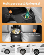 Leakproof vehicle trash can organizer in black for car interior cleaning