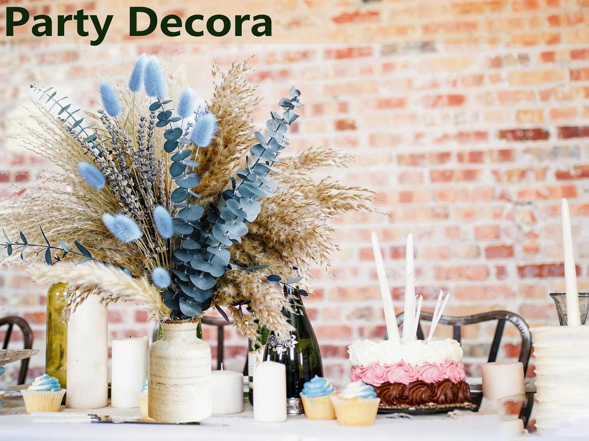 Boho dried flower arrangement for wedding centerpiece and table decoration