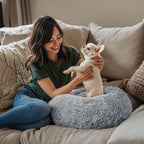 Calming Donut Dog Bed for Small Dogs & Cats Washable