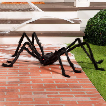 Hairy giant spider decoration for Halloween party display