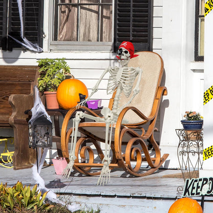 Movable Halloween skeleton for yard and lawn decoration