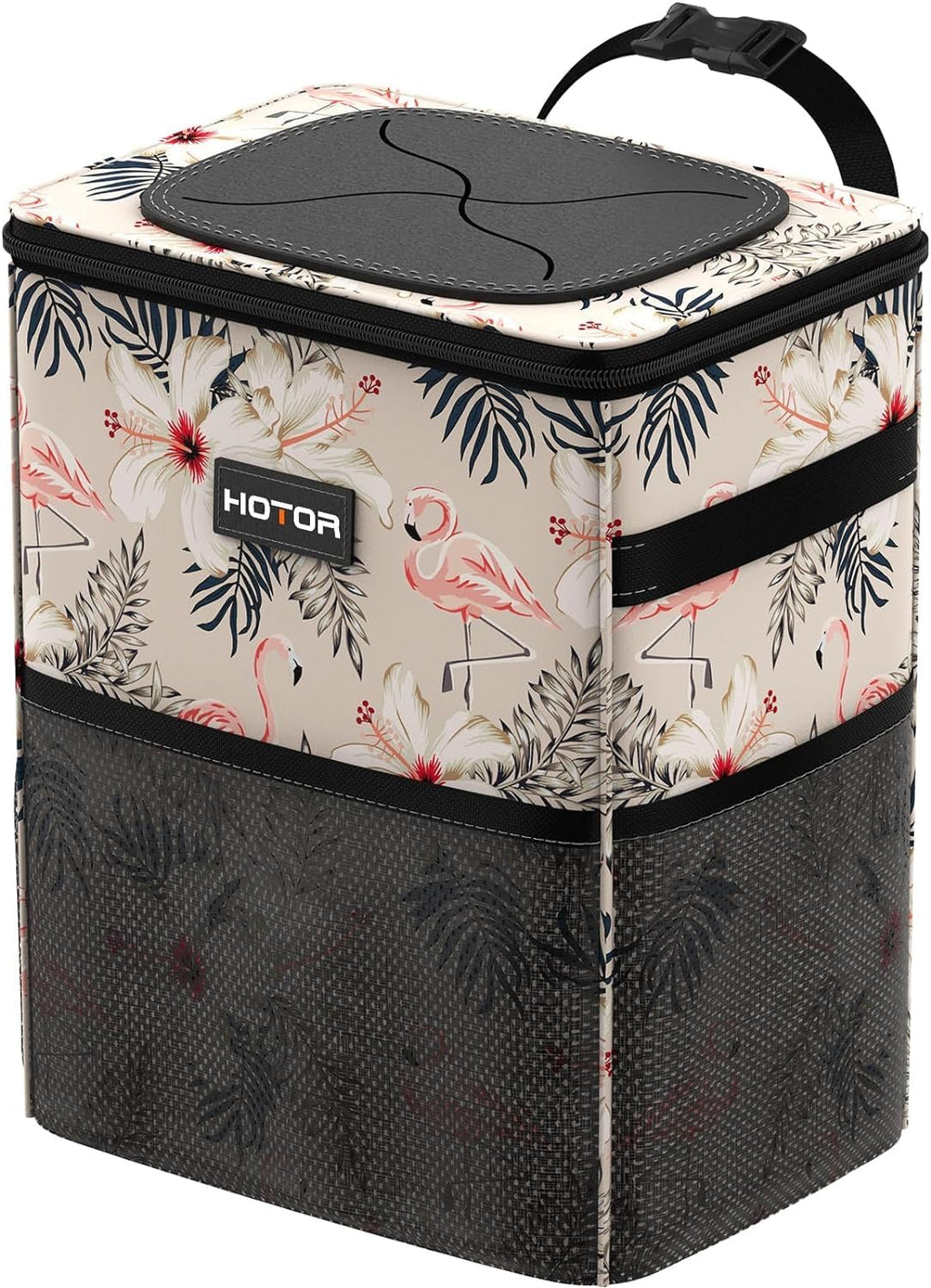 Car interior trash organizer for collecting waste during long drives and travel