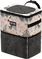 Car interior trash organizer for collecting waste during long drives and travel