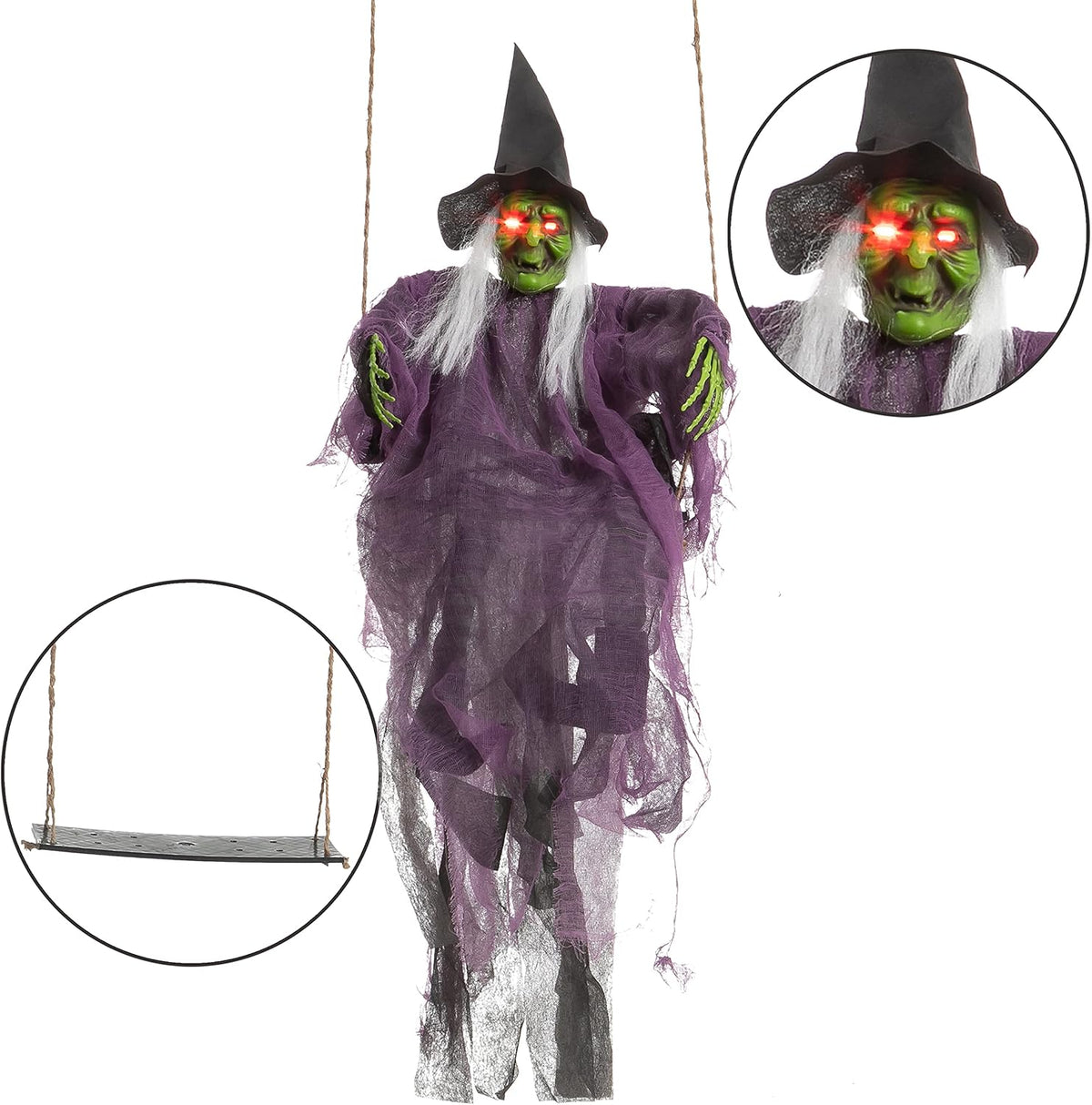Two Halloween hanging decorations for porch and patio