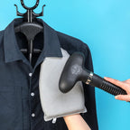 Heat resistant garment steamer mitt for home laundry and clothing care