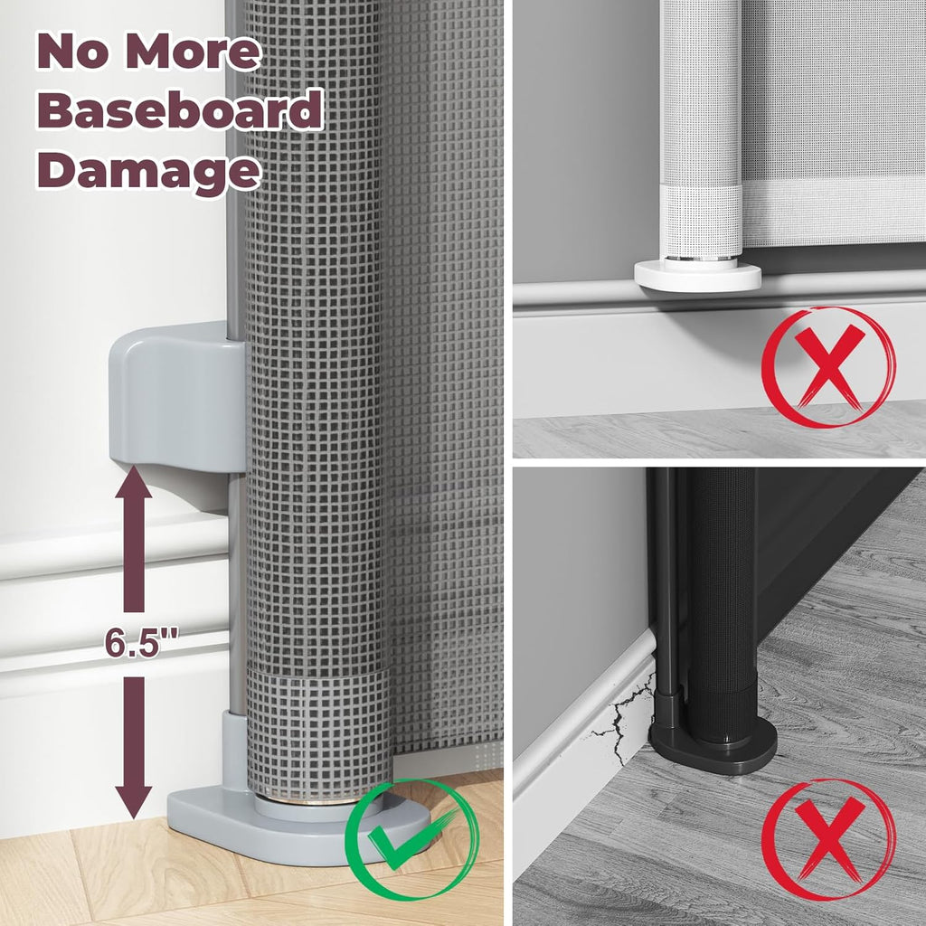 Retractable Baby Gate for Stairs, Doorways & Hallways
