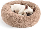 Calming Donut Dog Bed for Small Dogs & Cats Washable