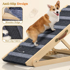 Dog Ramp 7 Adjustable Heights, Non-Slip, Holds 200LBS
