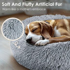Calming Donut Dog Bed for Small Dogs & Cats Washable