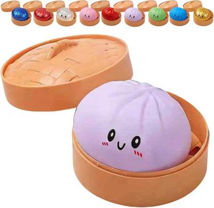 Cute glitter dumpling squeeze toy for stress relief and sensory play