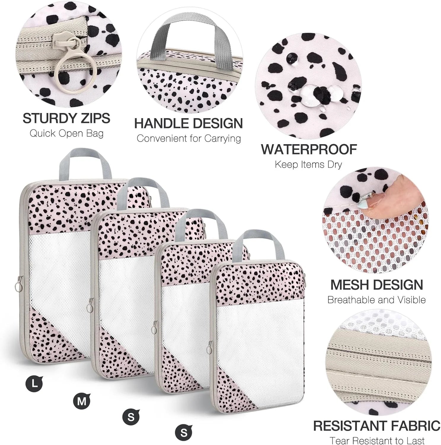 6 Set Compression Packing Cubes for Suitcases, Travel Accessories, Suitcase Organizer, Packing Cubes for Travel Luggage Organizer Women Men