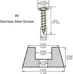 Cutting Board Feet with Stainless Screws, Black round Non Slip Rubber Feet for Cutting Board, Furnitrue & Electronics, 50 Pack