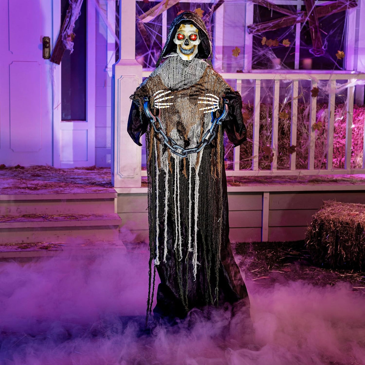 67 inch Halloween Grim Reaper with vibrating sound effects