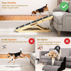 Dog Ramp 7 Adjustable Heights, Non-Slip, Holds 200LBS