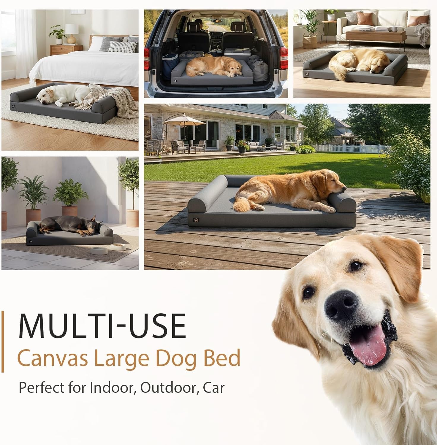 XL Orthopedic Dog Bed 42in Waterproof Washable Foam Bed