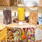 Glass Storage Jars with Bamboo Lids