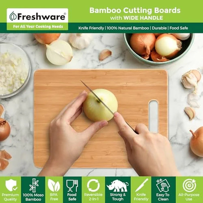 Bamboo Cutting Boards, Set of 3