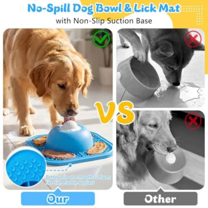 No-spill dog water and food bowl