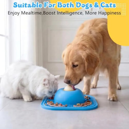 Lick bowl for yogurt and peanut butter
