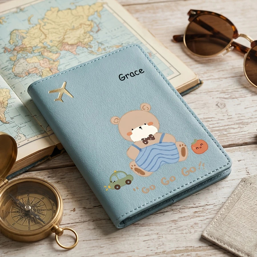 Cute bear passport holder with protective cover - image 7
