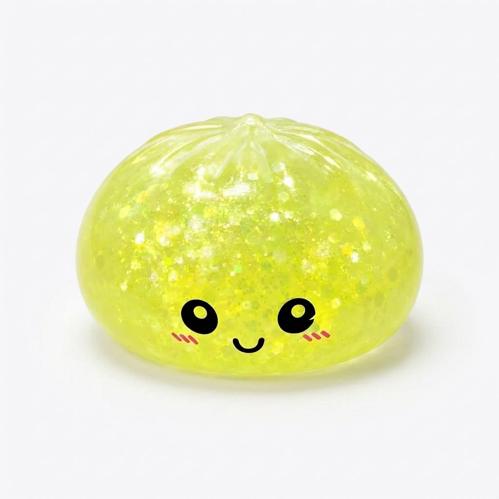 CasyNest glow-in-the-dark glitter squishy fidget toy with cute design