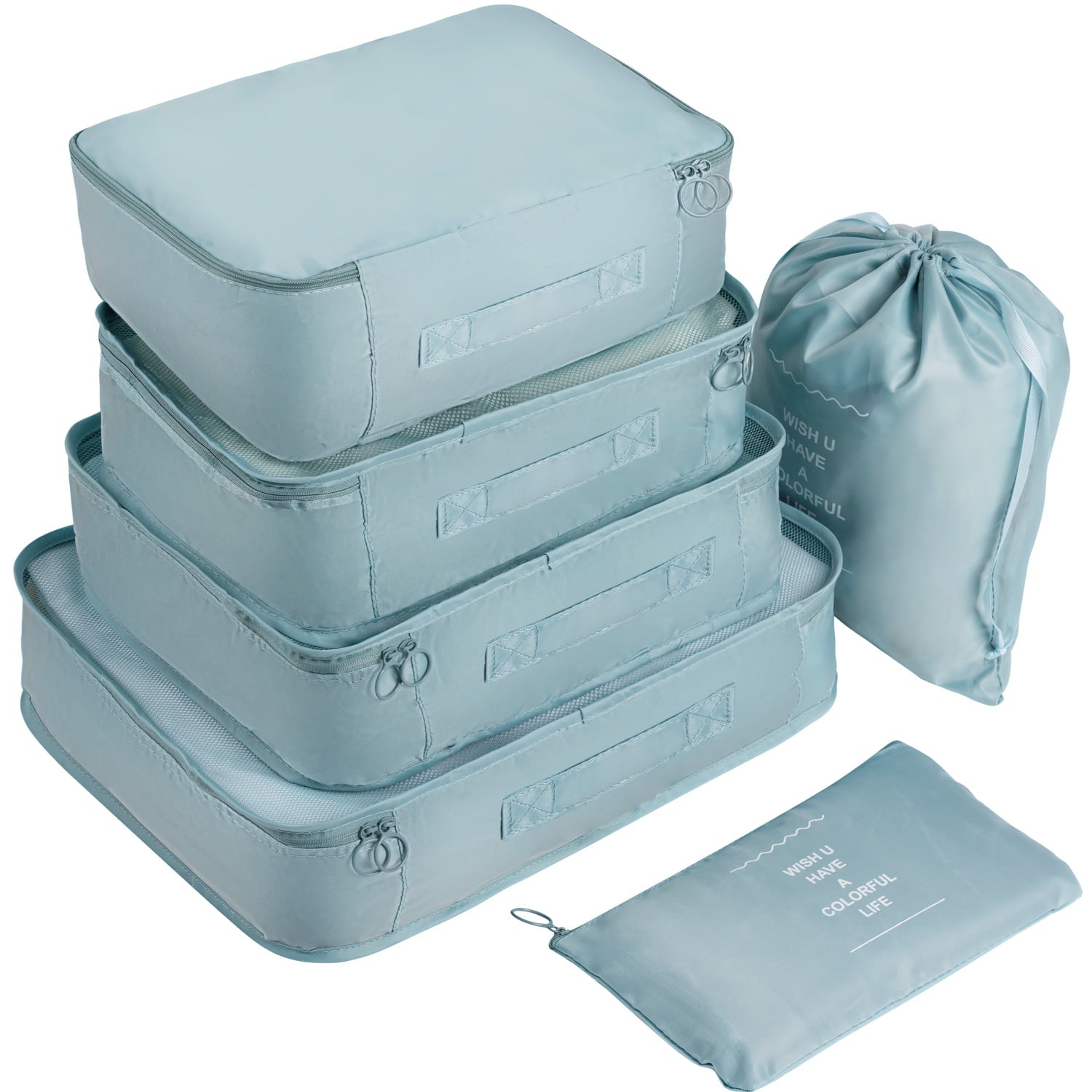 6 Set Packing Cubes, Travel Luggage Packing Organizers
