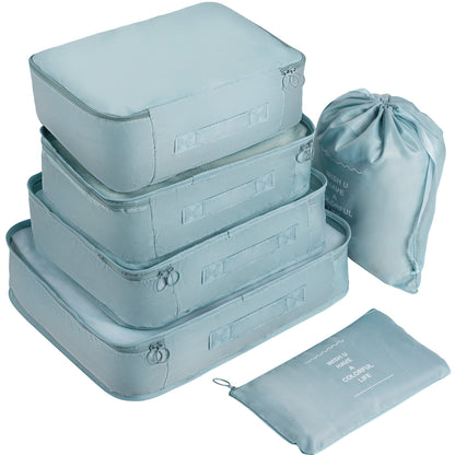 6 Set Packing Cubes, Travel Luggage Packing Organizers