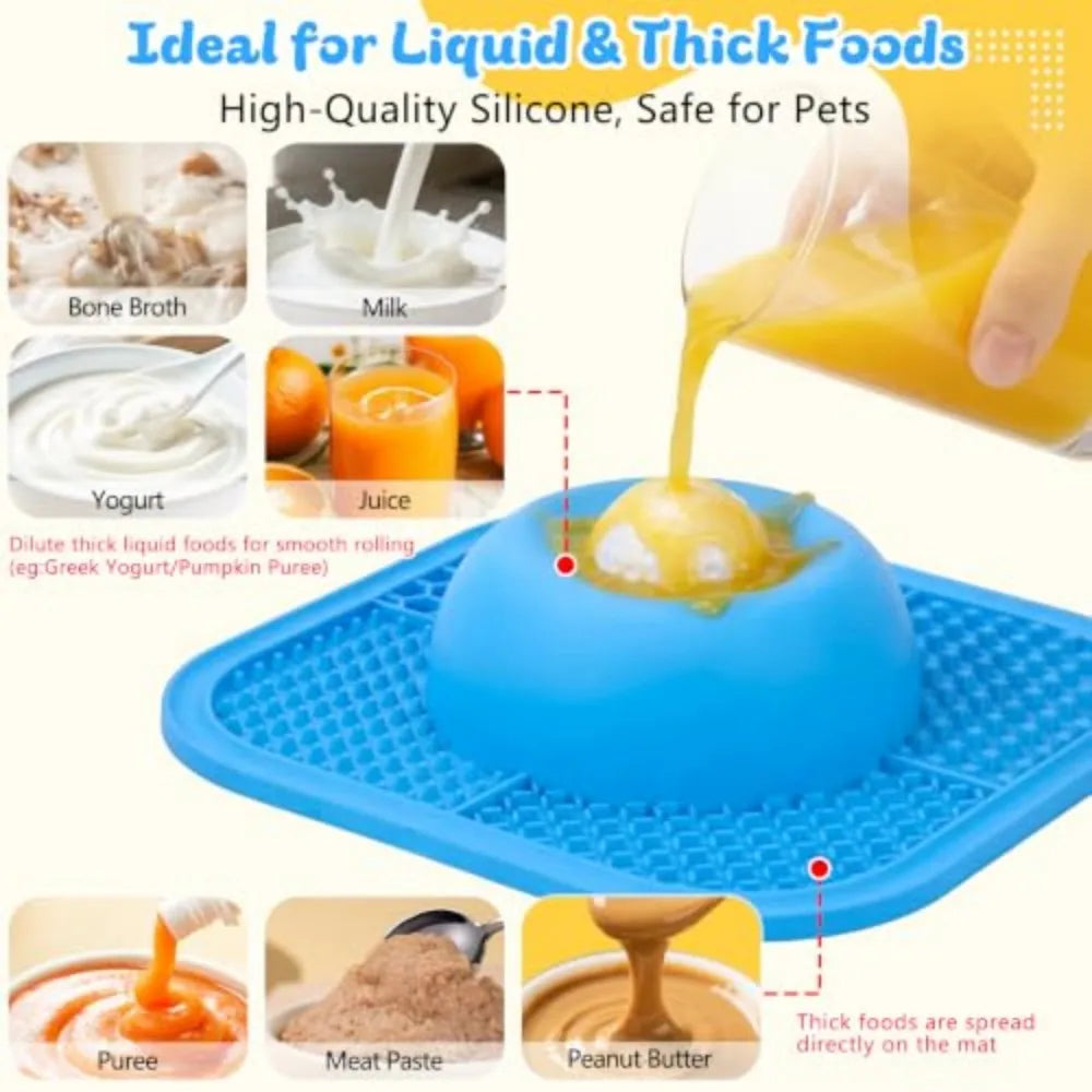 Anti-slip suction base dog lick bowl