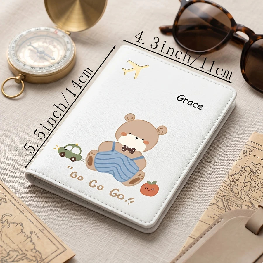 Cute bear passport holder with protective cover - image 2