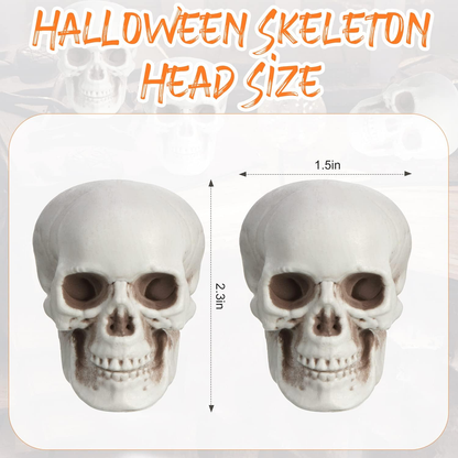 Black and white mini skull decorations for Halloween displays