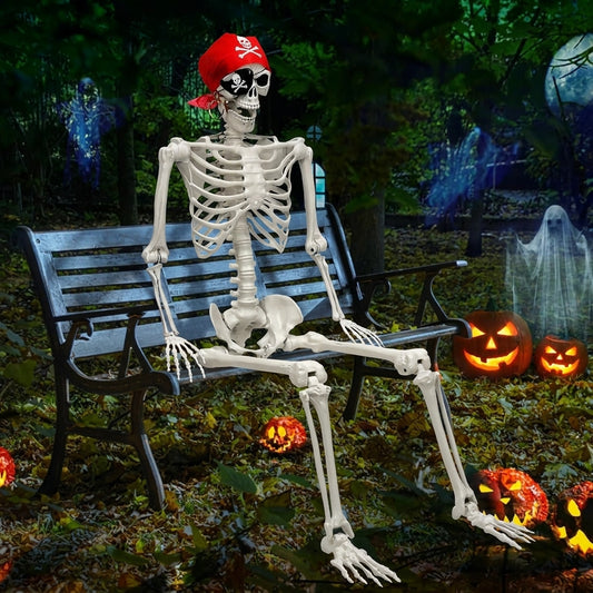 5.5 ft full body posable Halloween skeleton prop