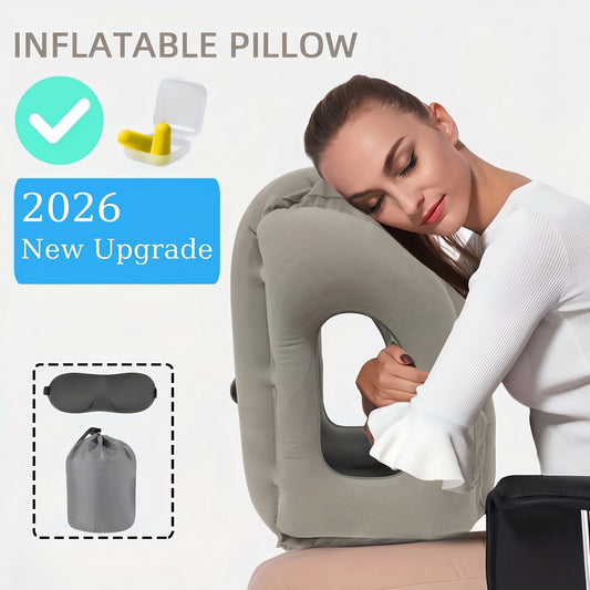 Inflatable Travel Pillow Portable Neck & Head Support