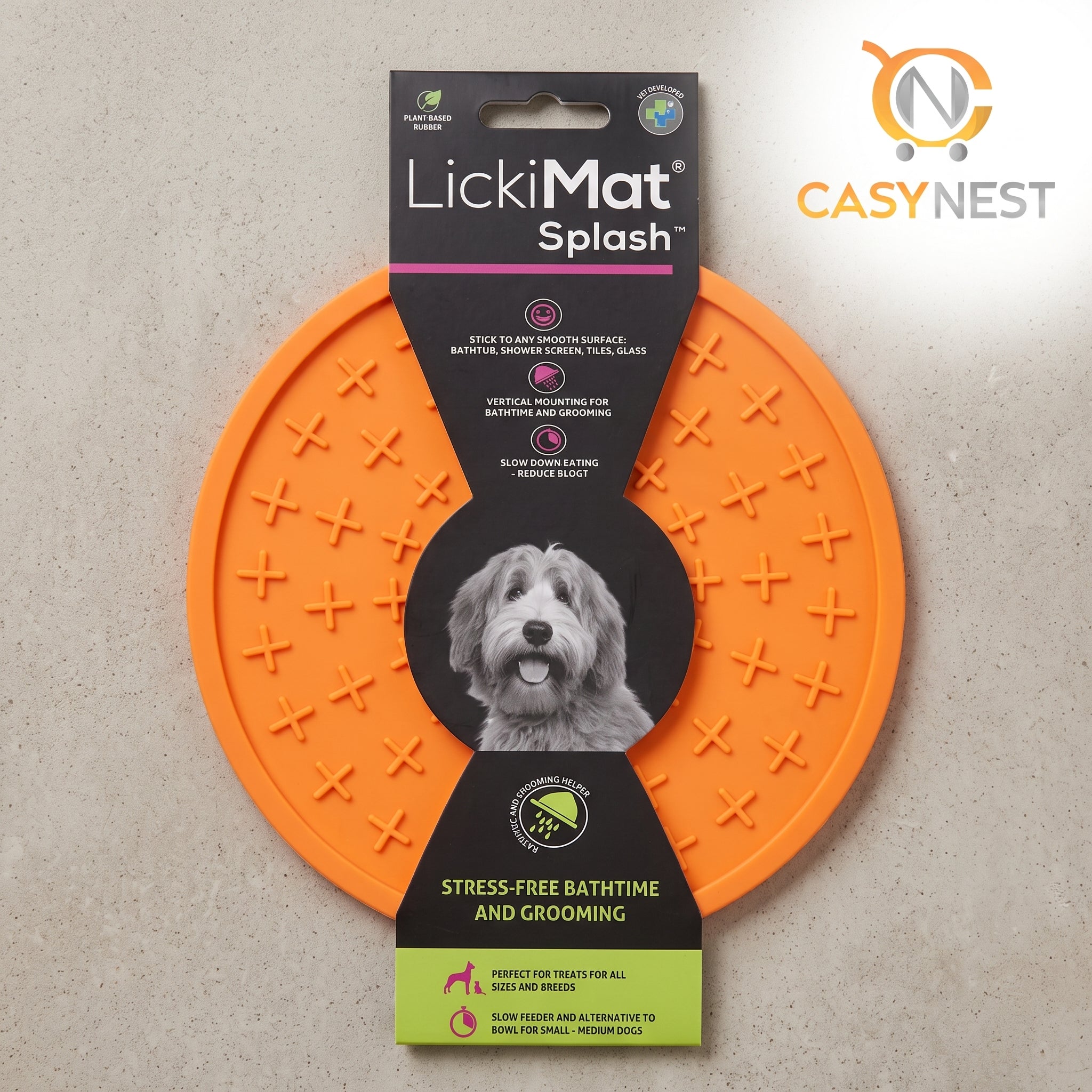 Dog Slow Feeder Lick Mat with Suction Cup for Bath Time