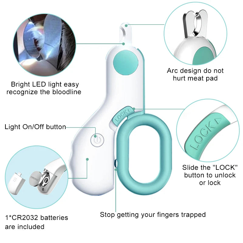 LED pet nail clipper for cats and small dogs - image 2