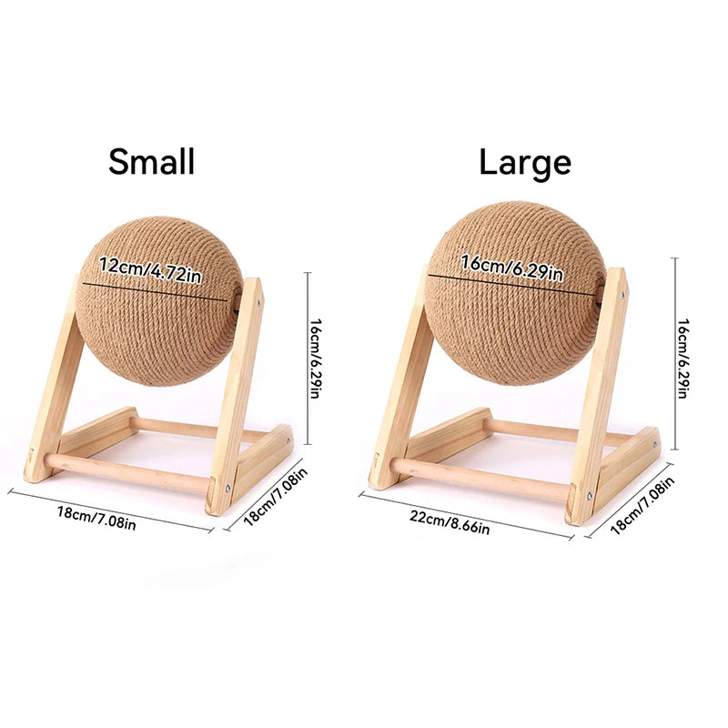 Solid wood cat scratcher for modern home