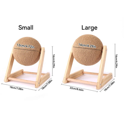 Solid wood cat scratcher for modern home