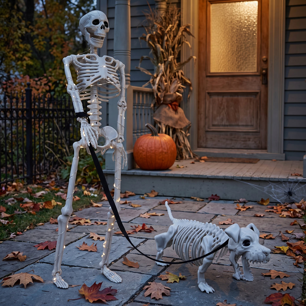 Lighted Halloween Skeleton Decorations Outdoor & Indoor