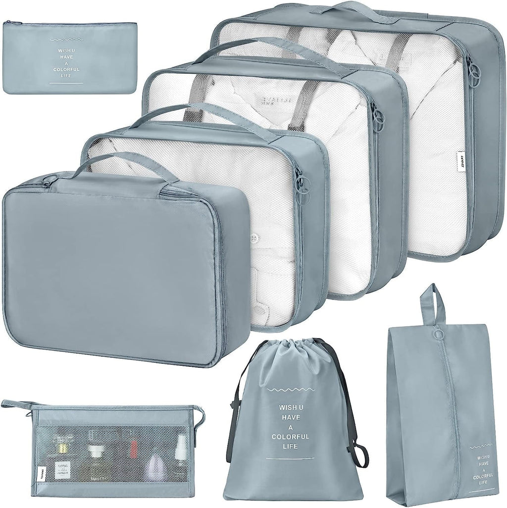 8Pcs Packing Cubes for Luggage , Suitcase Organizer Bags Set Packing Cubes for Travel Luggage 