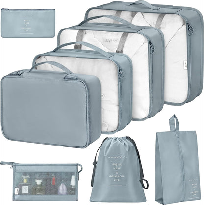 8Pcs Packing Cubes for Luggage , Suitcase Organizer Bags Set Packing Cubes for Travel Luggage 