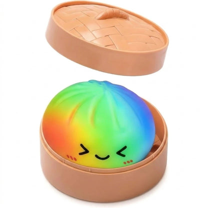 Colorful dumpling squishy fidget toy made from TPR