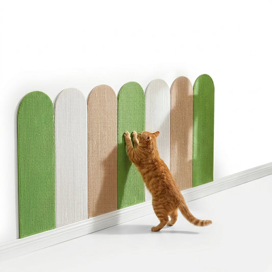 Self-adhesive cat scratcher mats 4 pack