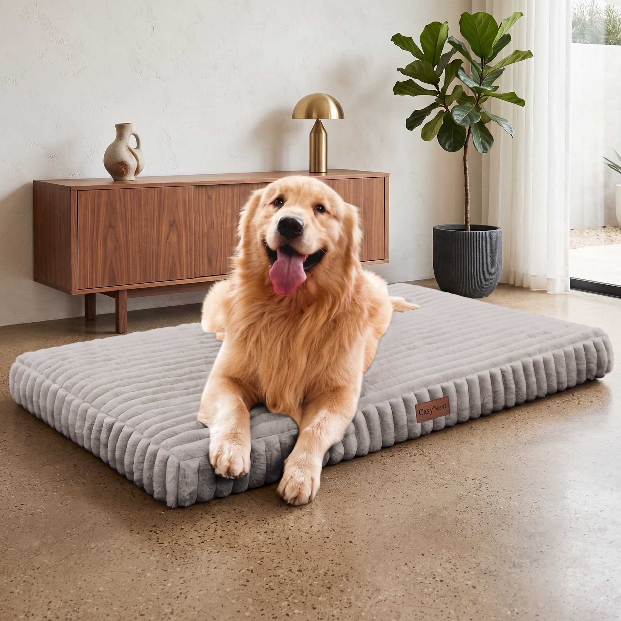 Orthopedic Dog Bed Egg Crate Foam Waterproof Crate Washable