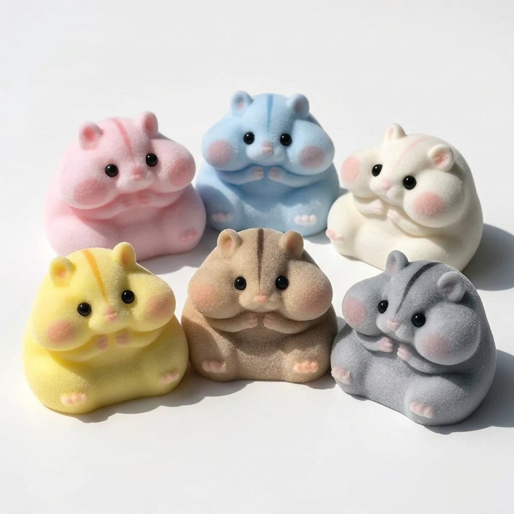 Hamster Squishy Toys 6 Pack Cute Slow Rise Fidget Set