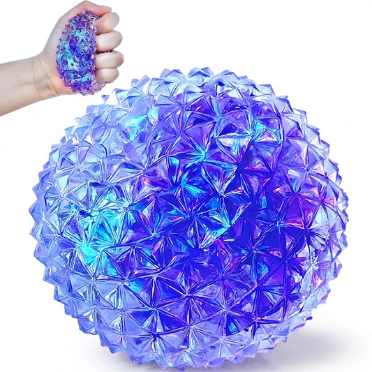 Premium diamond stress ball with glitter-filled design and soft slow-rise texture