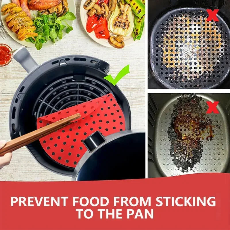 Round silicone air fryer liner 8 inch