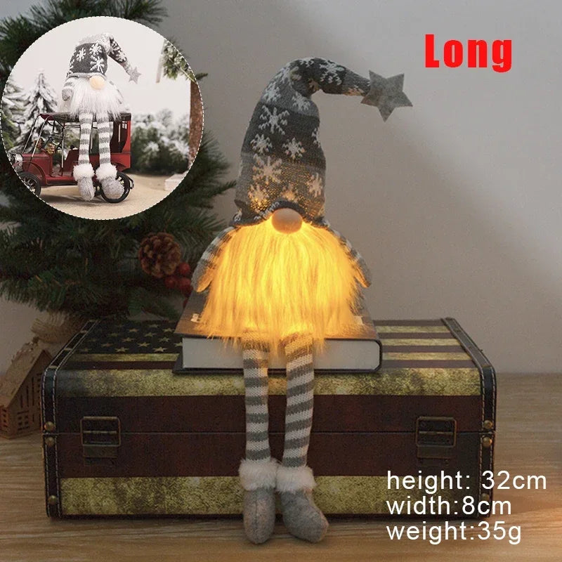 Christmas gnome plush ornament with LED light - image 9
