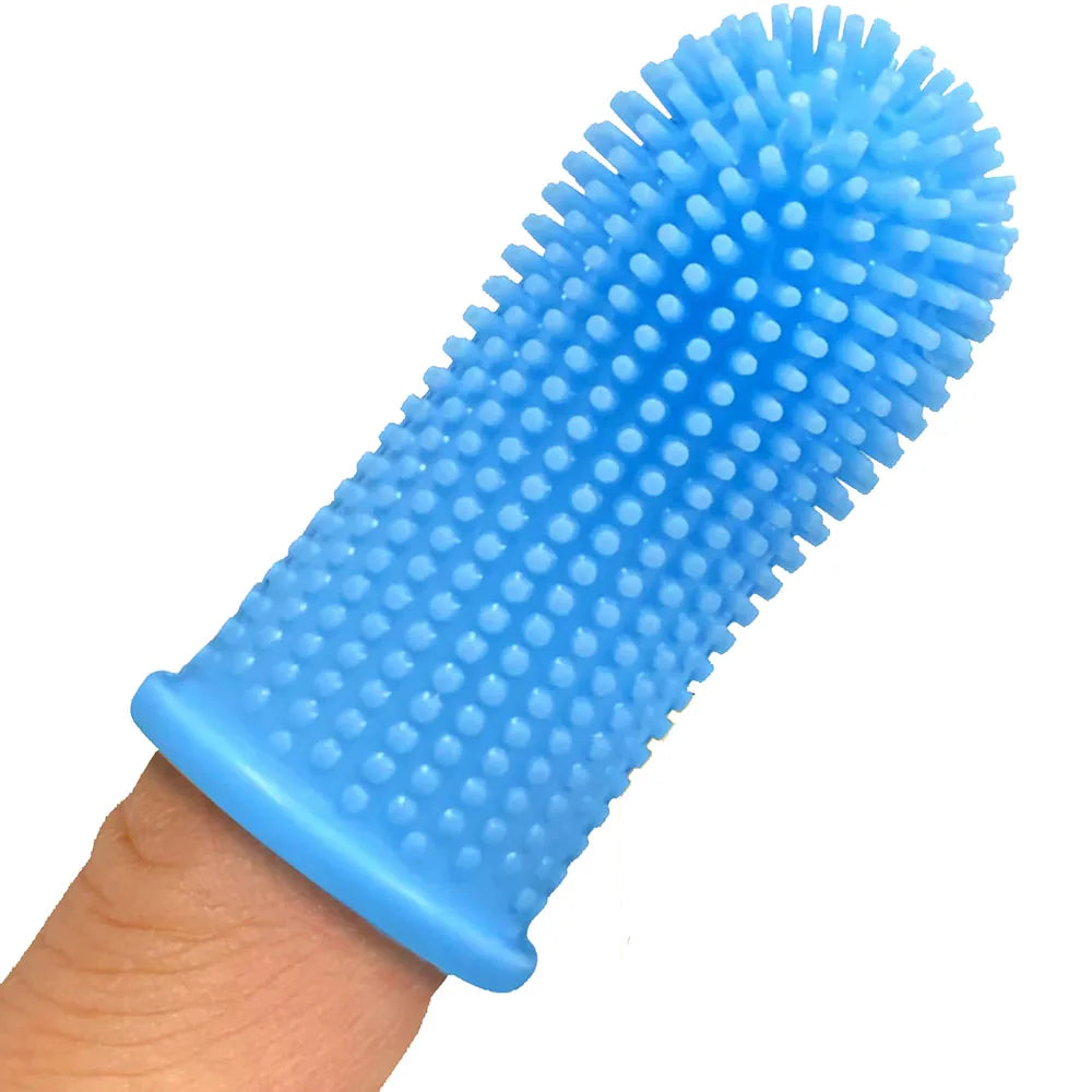 Silicone pet finger toothbrush