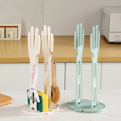 Rubber gloves drying on glove holder